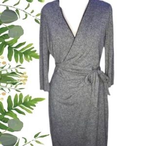 Gray Wrap Dress | H by Halston Dress | NWT